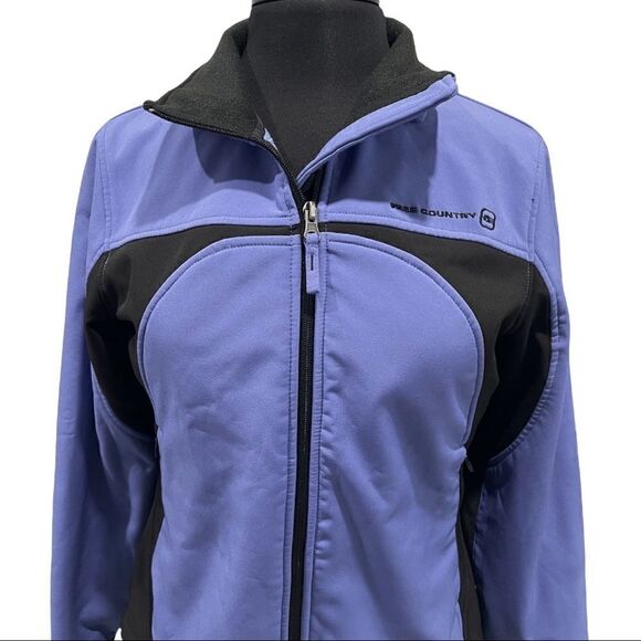 𝅺free Country Purple And Black Softshell Jacket Sz S - Picture 3 of 16